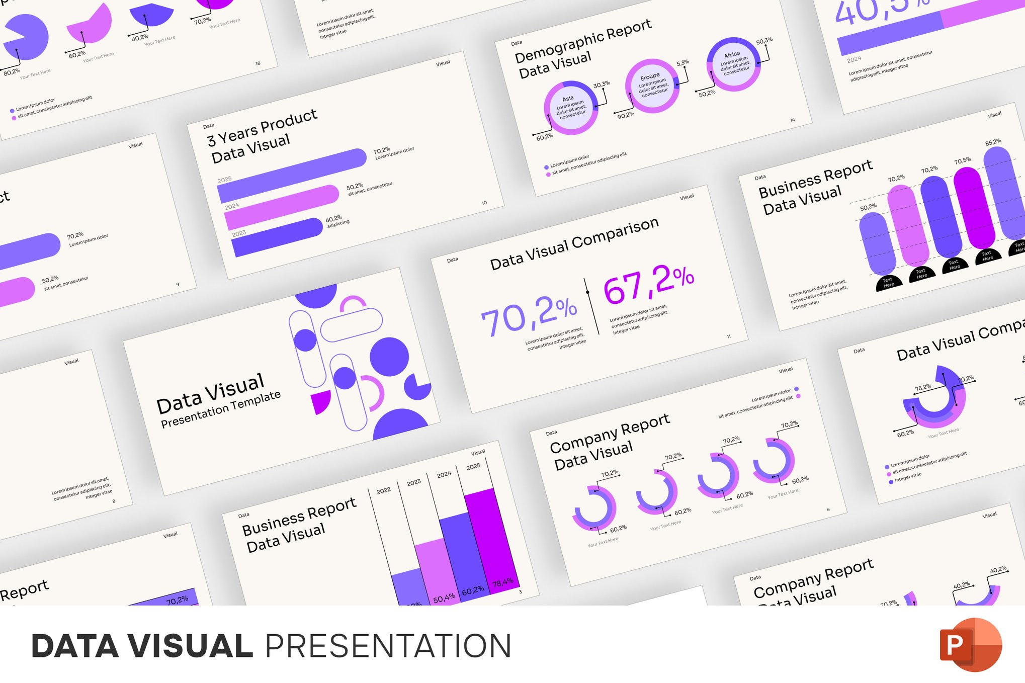 Data Visual Business PowerPoint Template