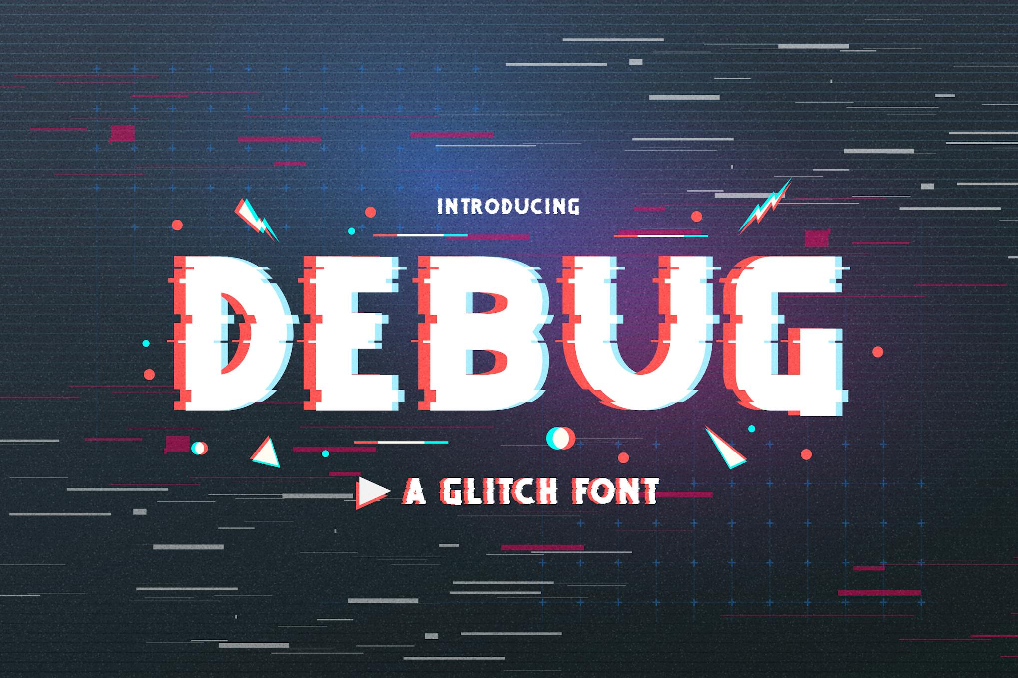 Debug - Digital Glitch Font