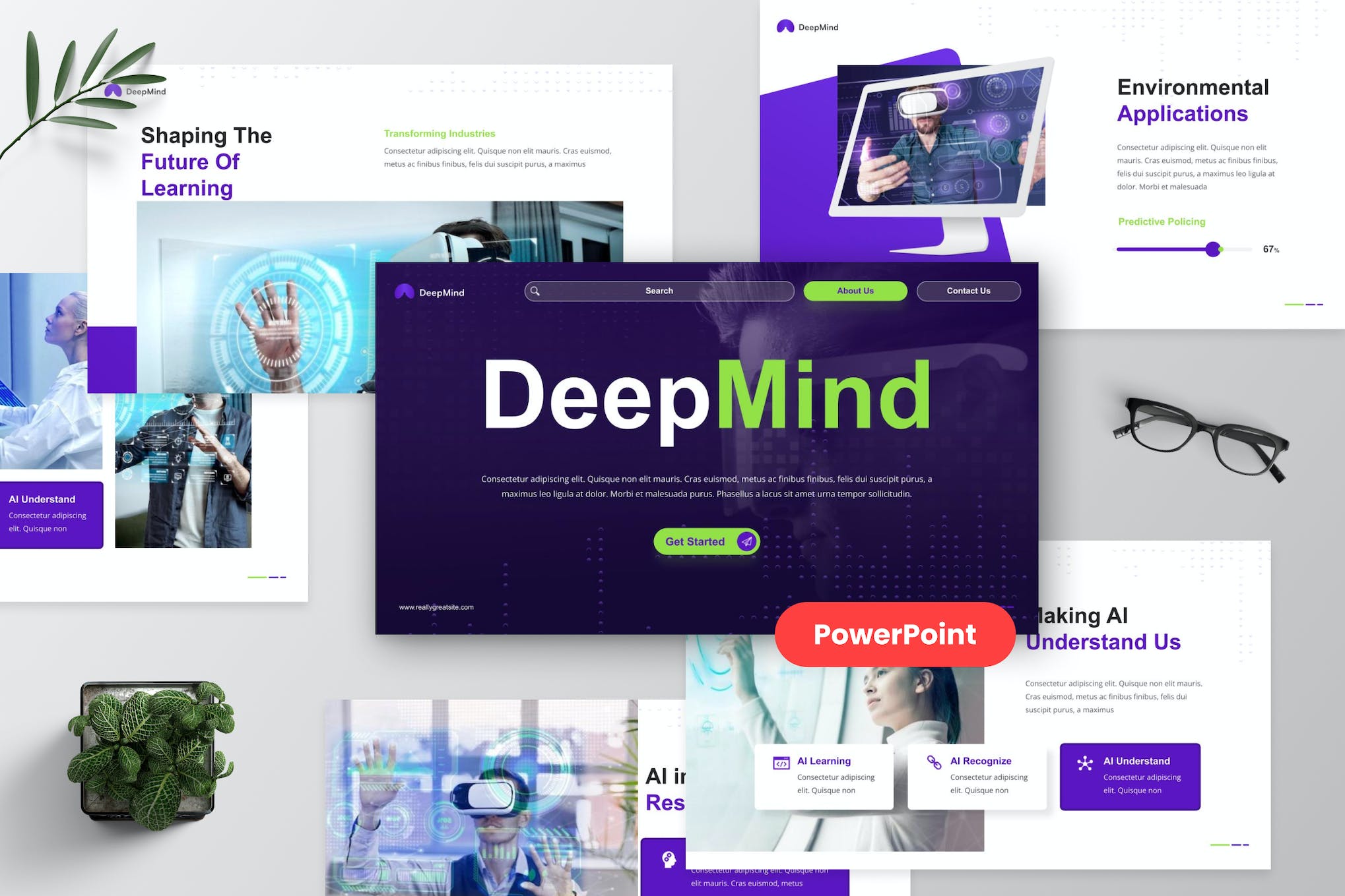 DeepMind - Artificial Intelegence PowerPoint Template