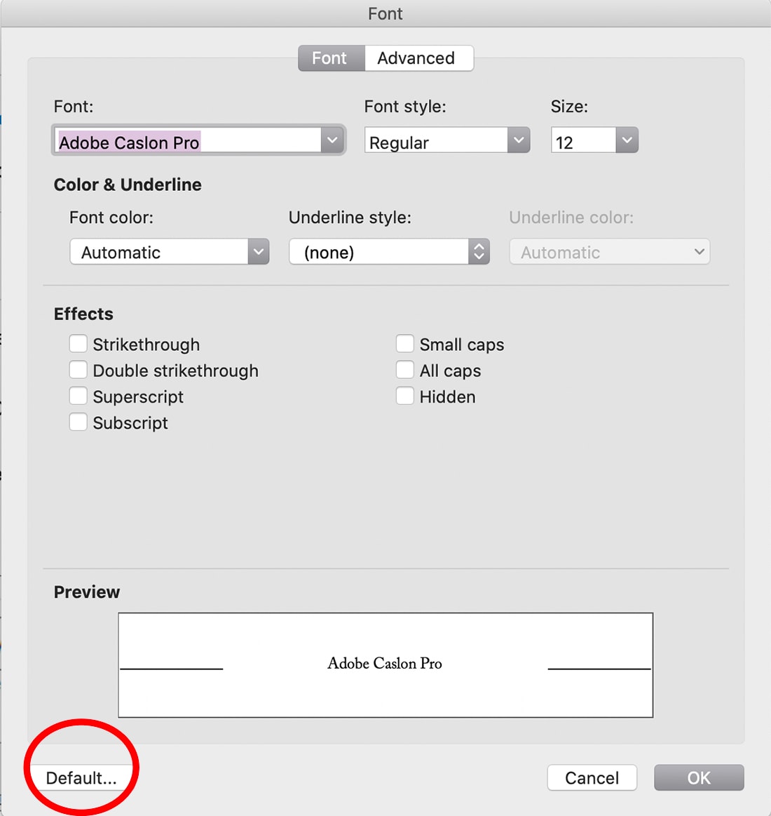Change Default Font And Size In Word Toonepal