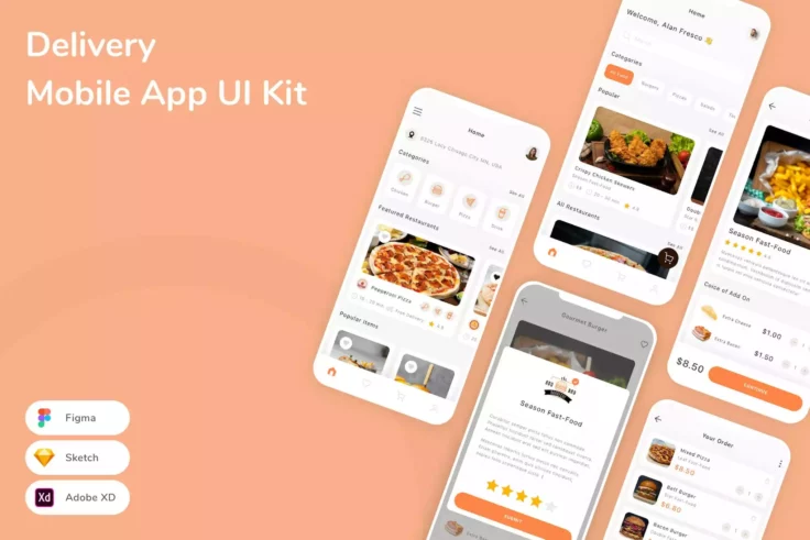 View Information about Delivery Mobile App UI Kit