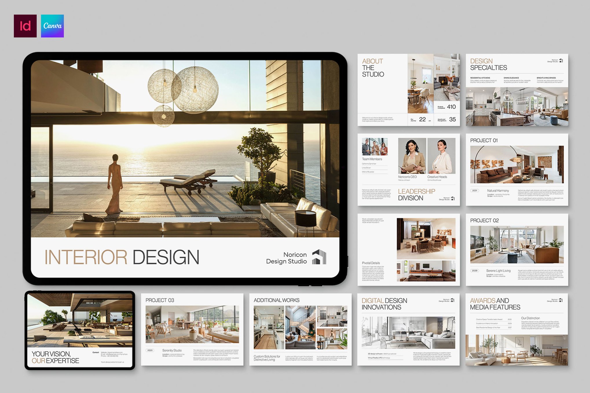 Design Portfolio Canva Presentation Template