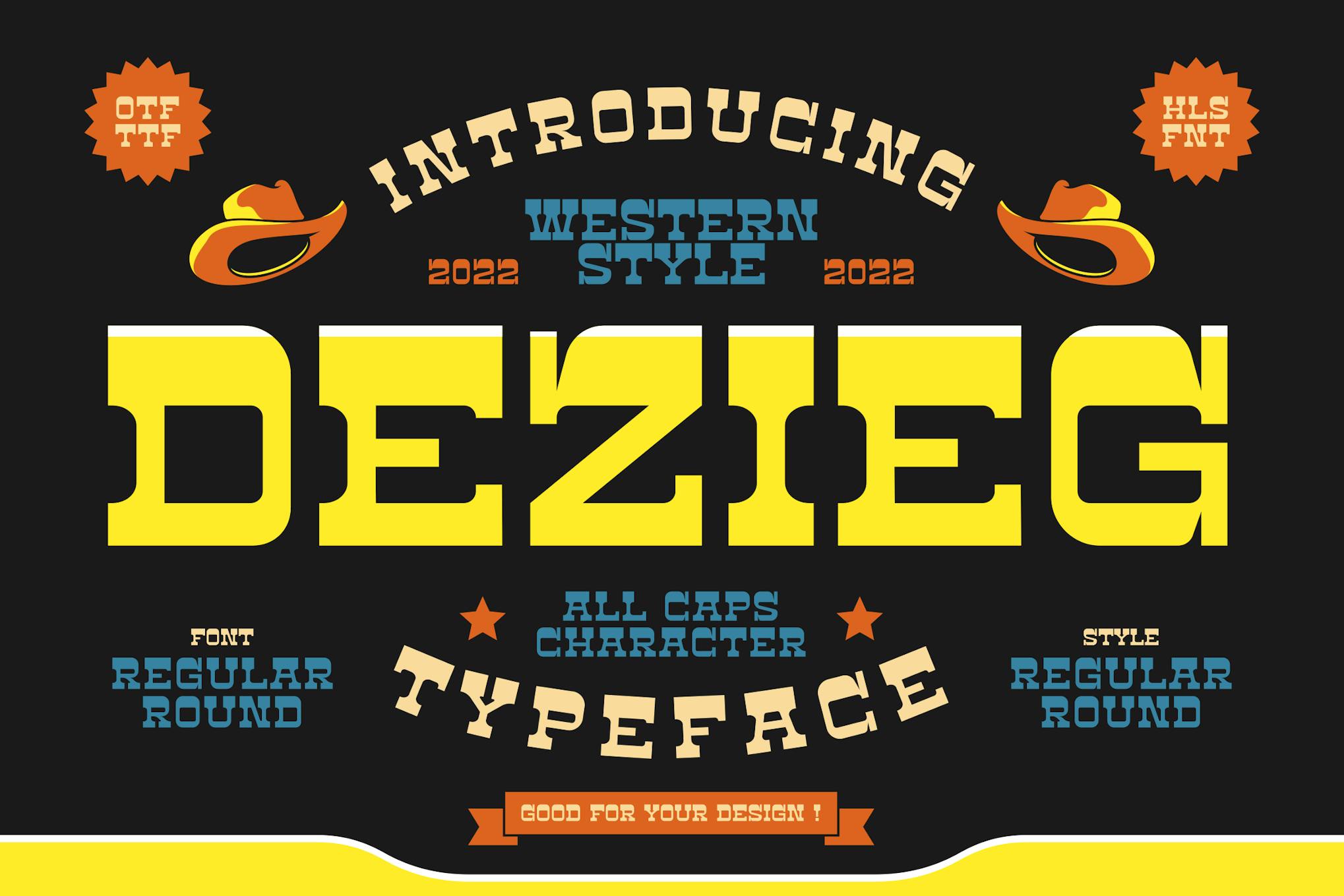 Dezieg - All-Caps Western Font