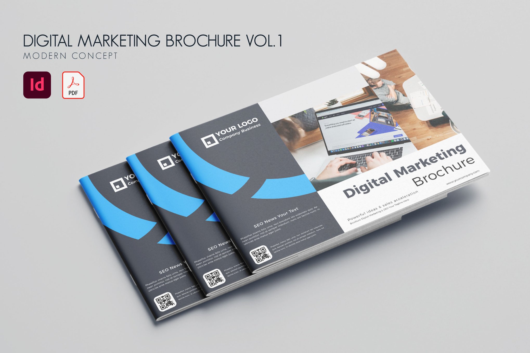 Digital Marketing Brochure Landscape Template
