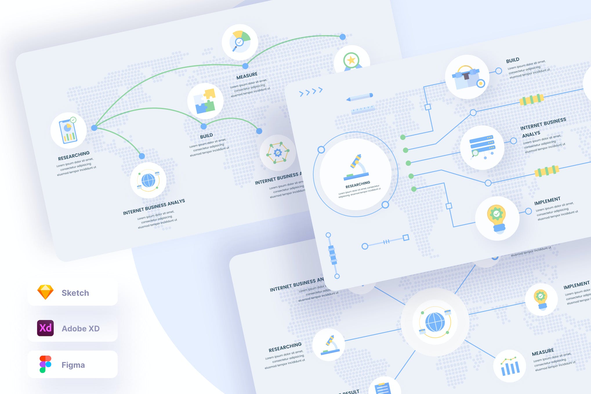 Digital Marketing Infographic Slides for FIgma