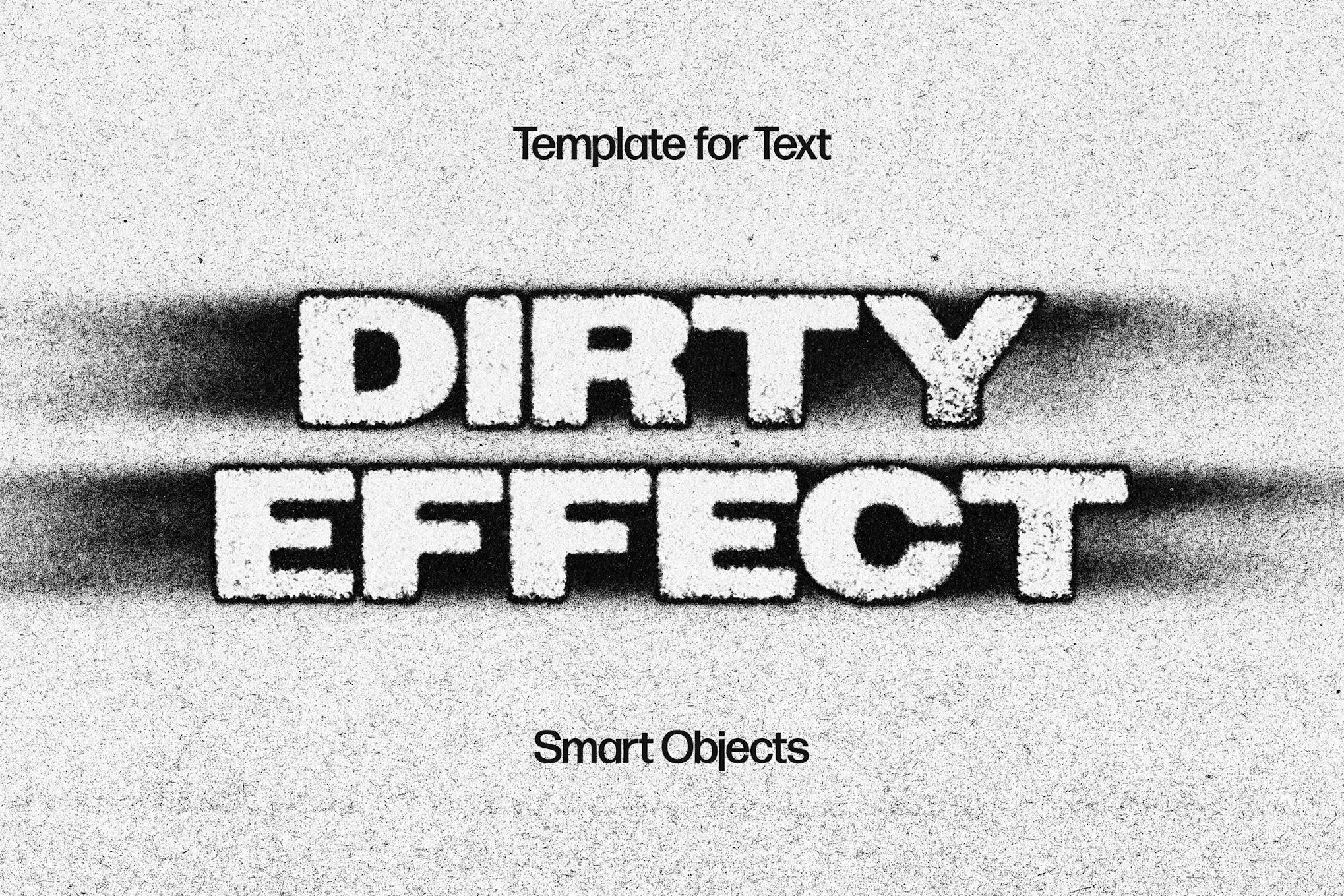Dirty Text Effect PSD for Photoshop