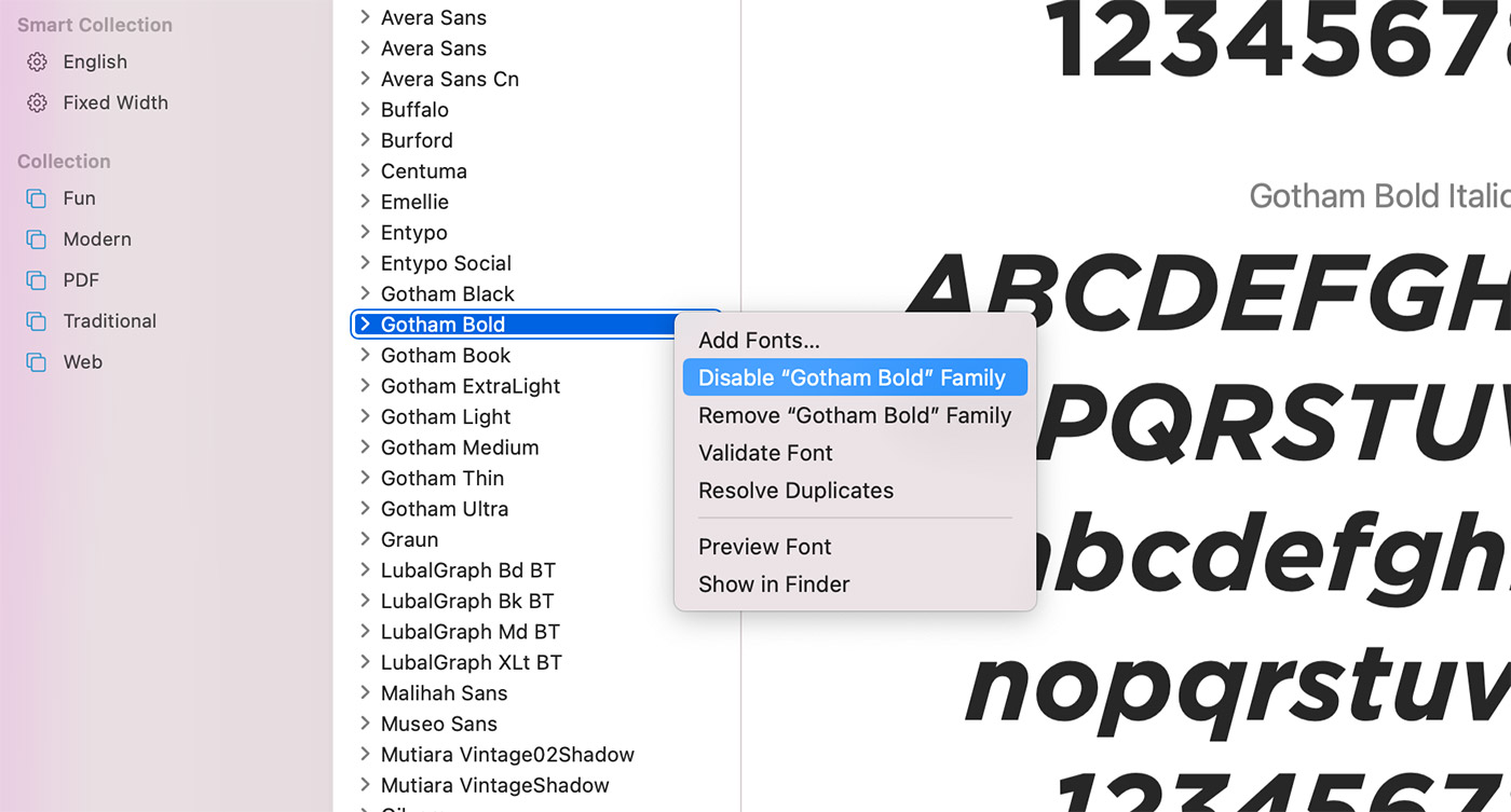 gotham light font free mac