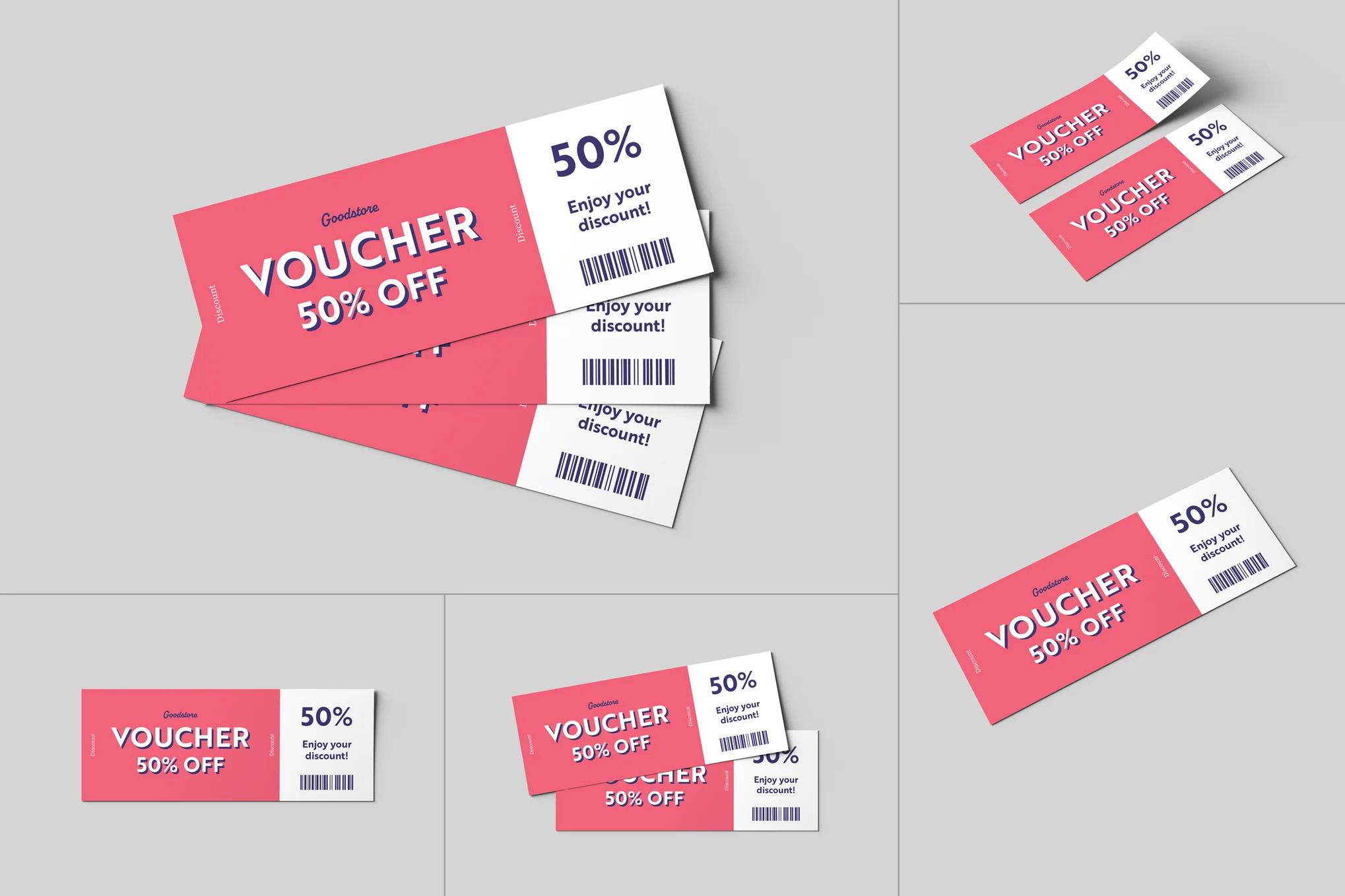 Discount Voucher Mockup Templates