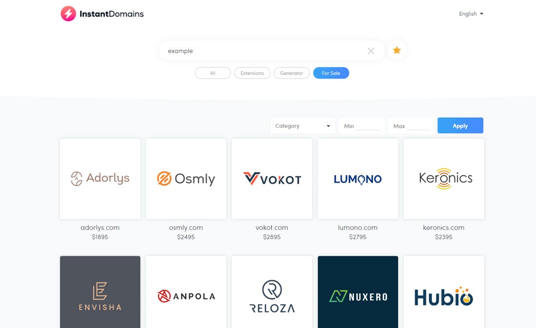 instant domains