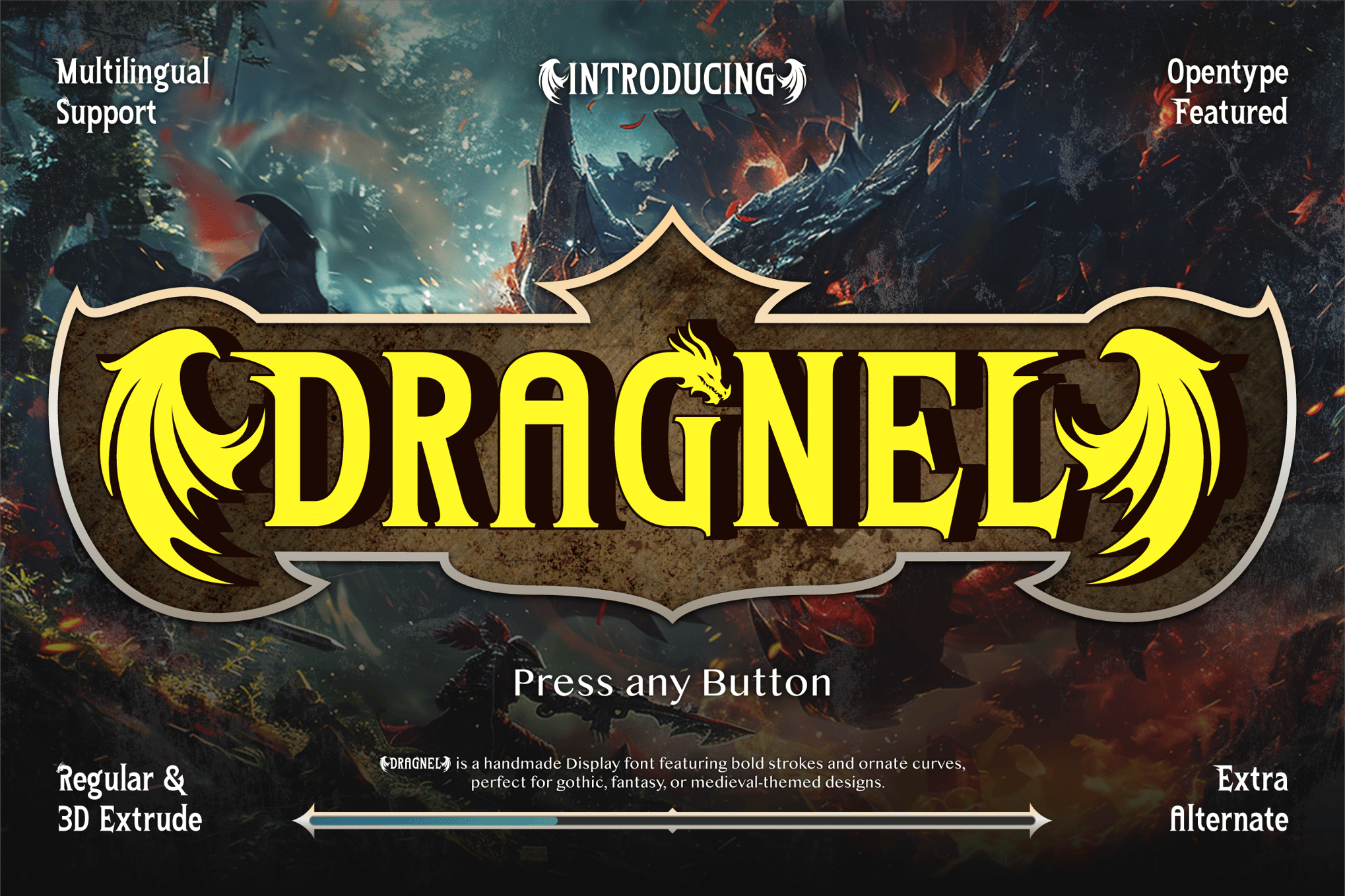 Dragnel - Fantasy & Superhero Font