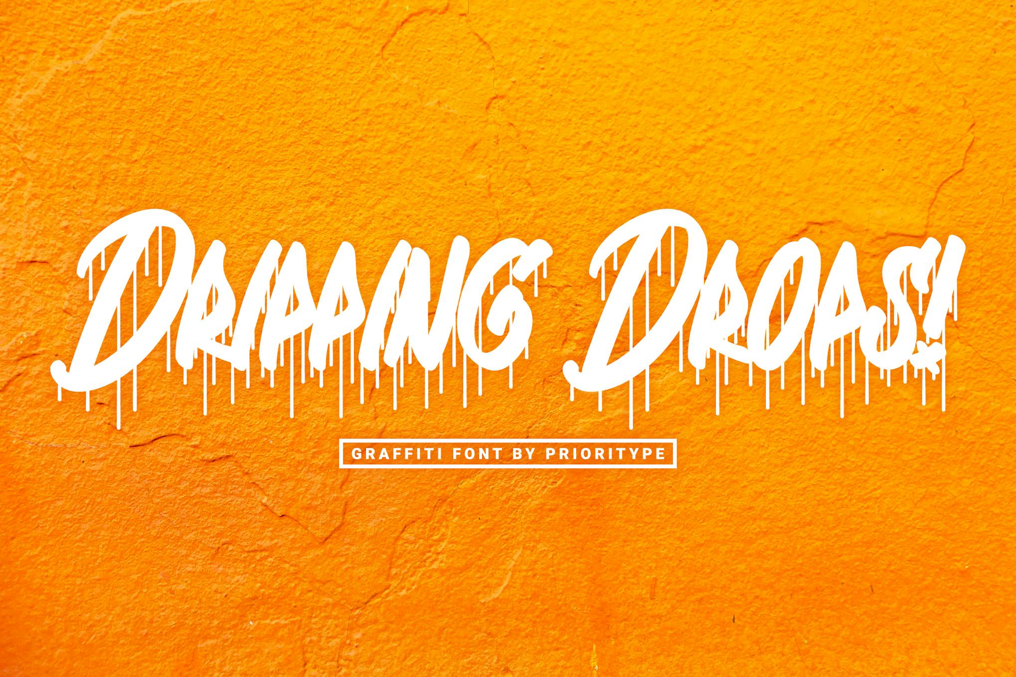 Dripping Drops - Graffiti Dripping Font