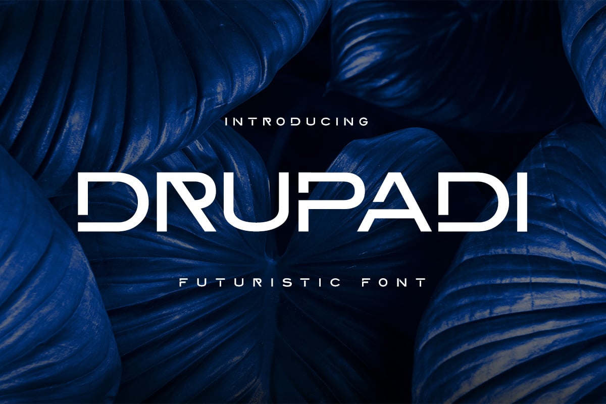 Drupadi - Futuristic Dynamic Font