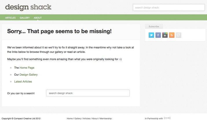 404 page