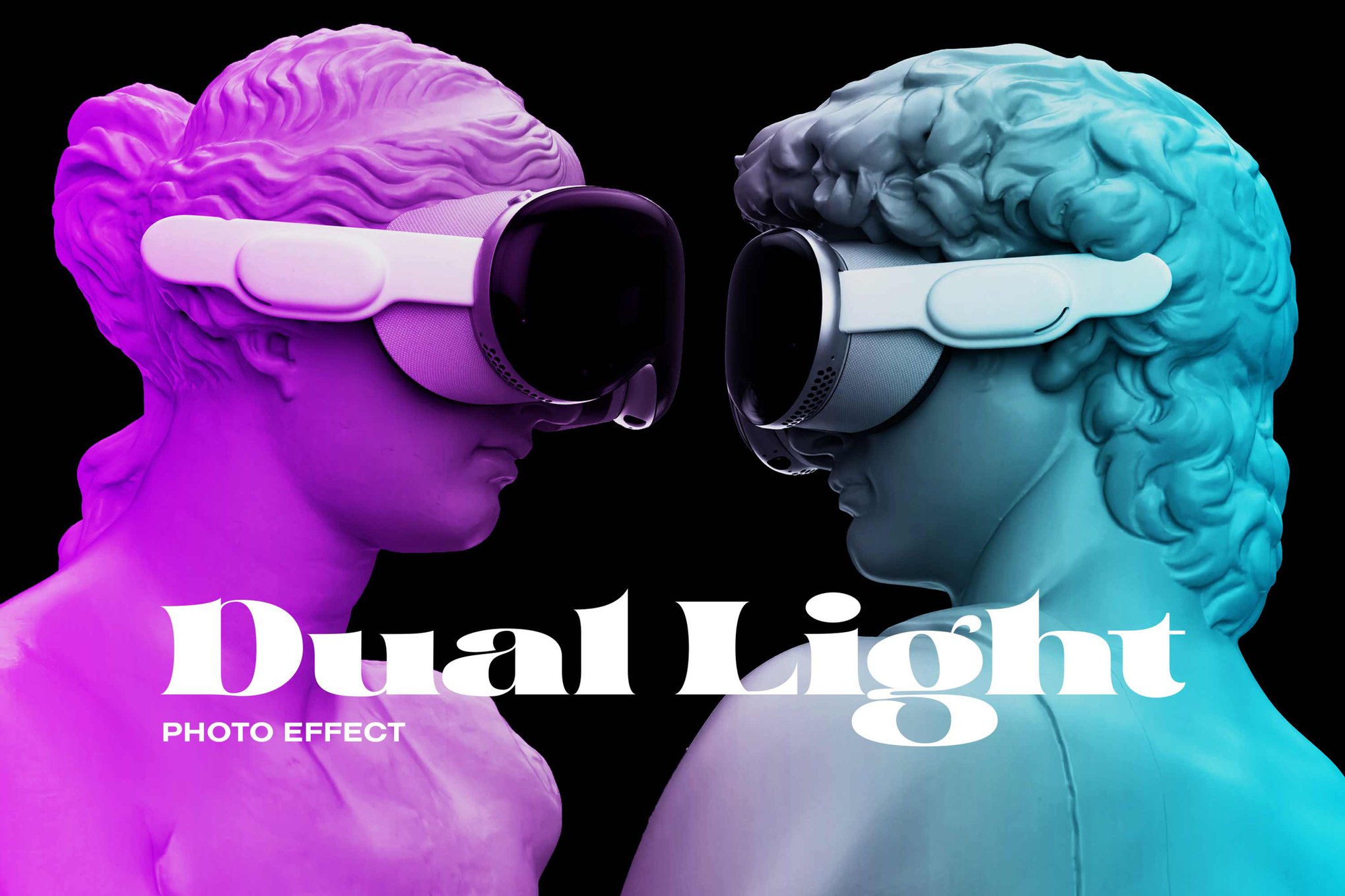 Dual Light Photo Effect PSD Template