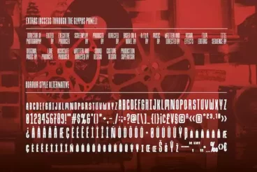 Second alternate image for Due Credit Movie Poster Credits Font