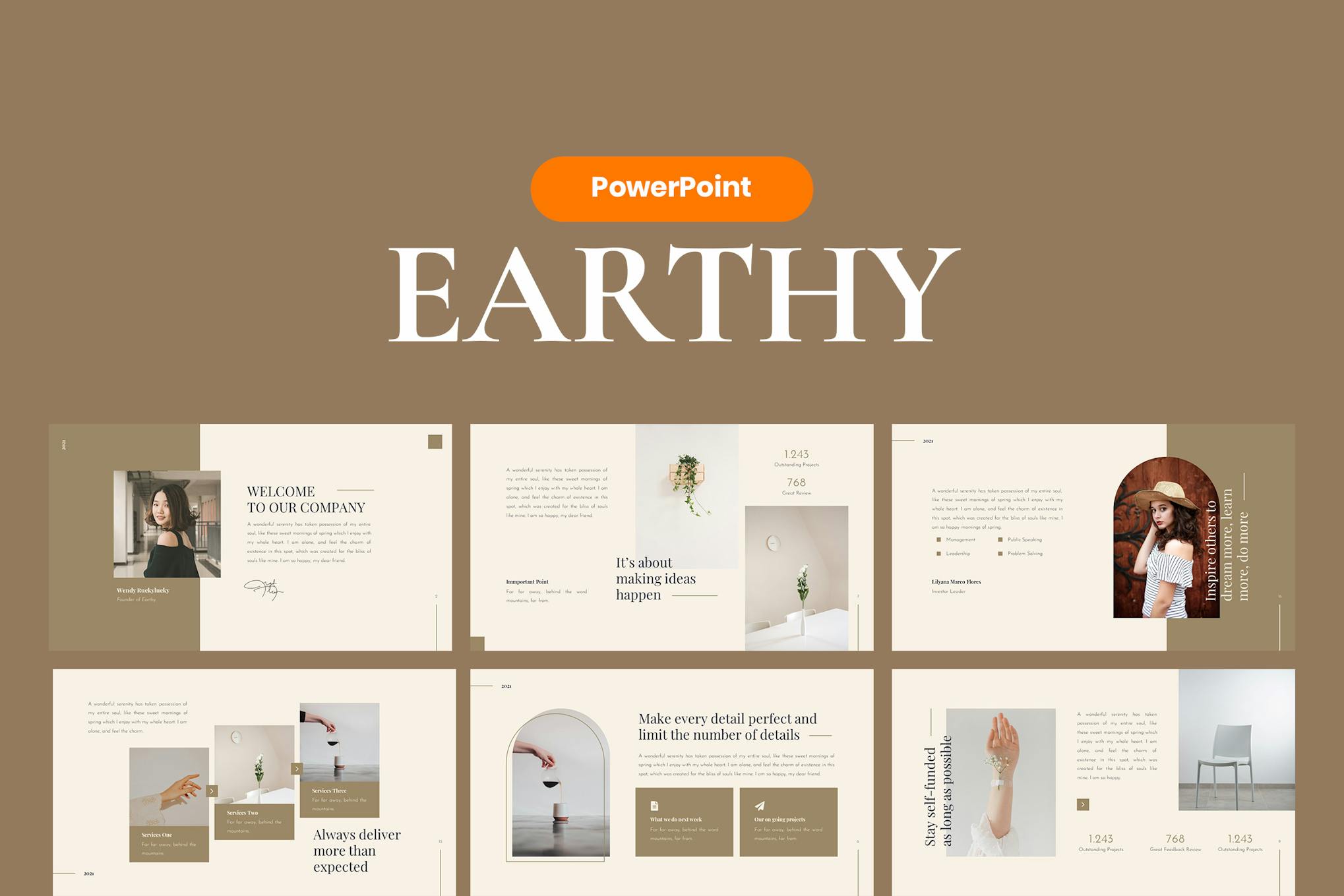 Earthy Elegant PowerPoint Template