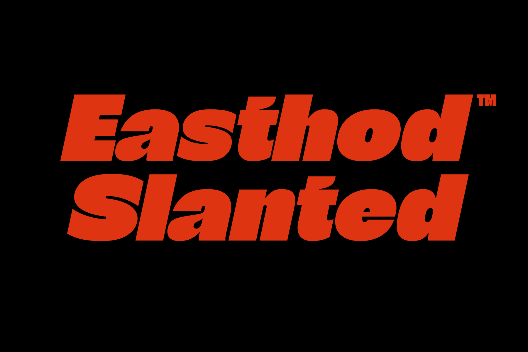 Easthod Slanted - Chunky Slanted Font