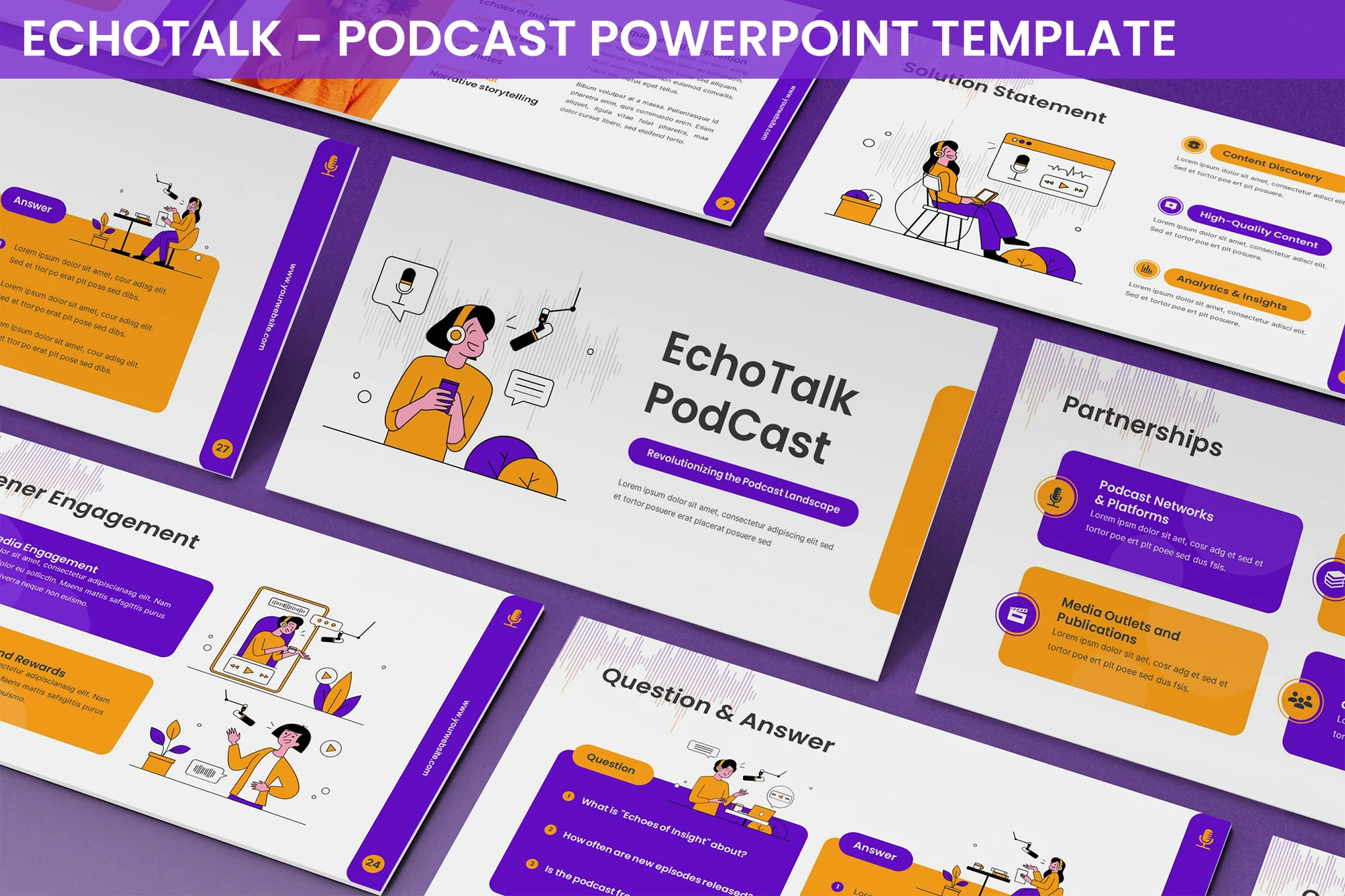 Echotalk - Podcast PowerPoint Template