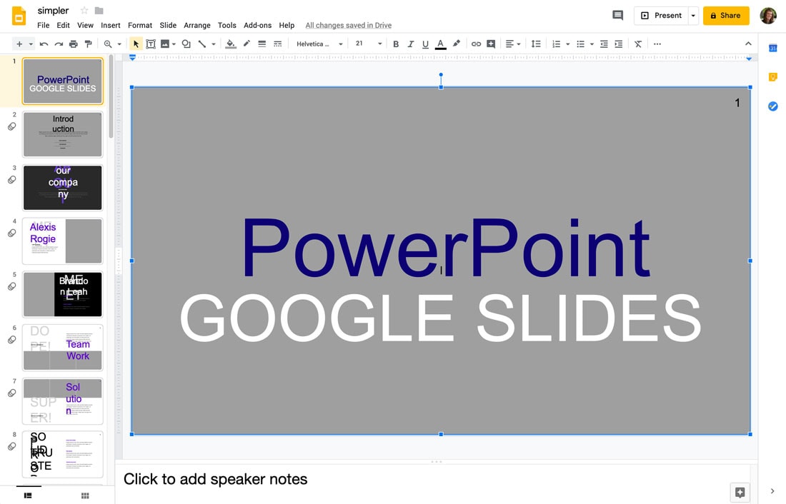 powerpoint to google slides