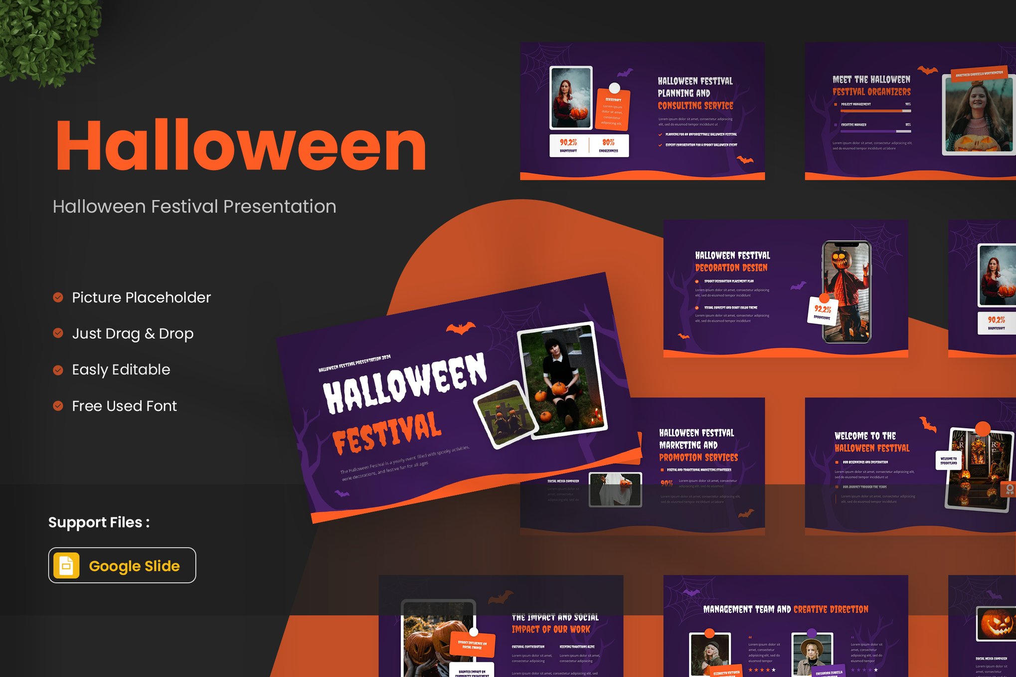Editable Halloween Festival Google Slide Template