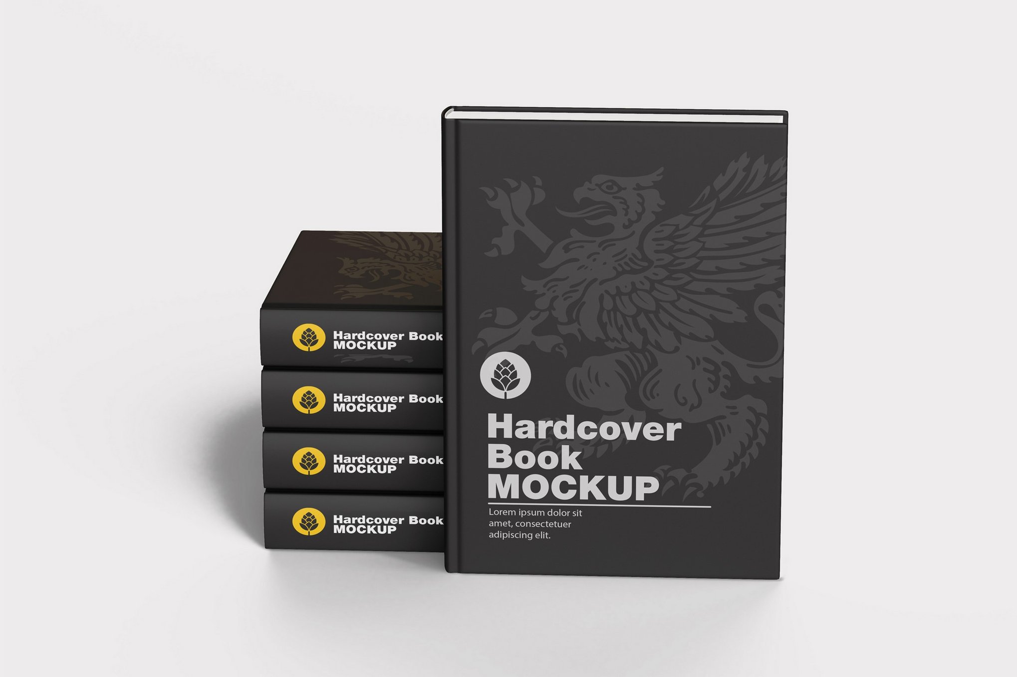 Editable Hardcover Book Cover Mockup Set