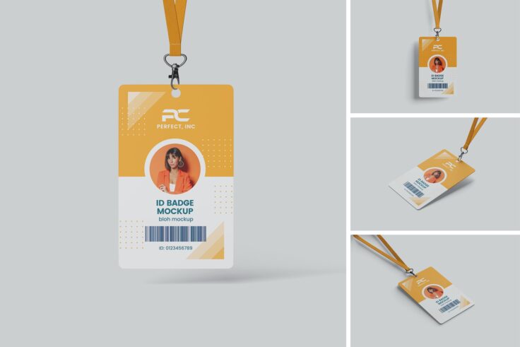 View Information about Editable ID Badge Mockup