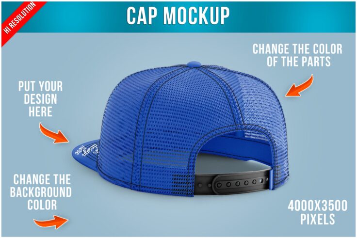 View Information about Editable Trucker Hat Mockup Template