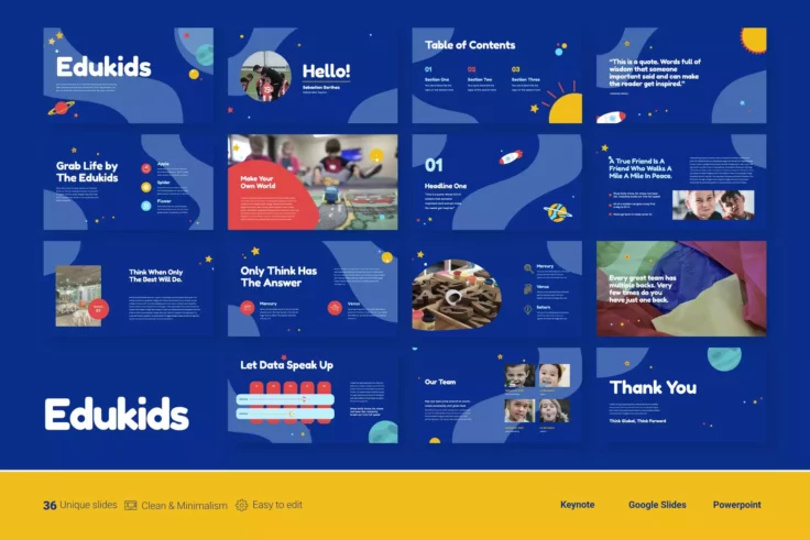 View Information about Edukids Kindergarden Educational PowerPoint Template