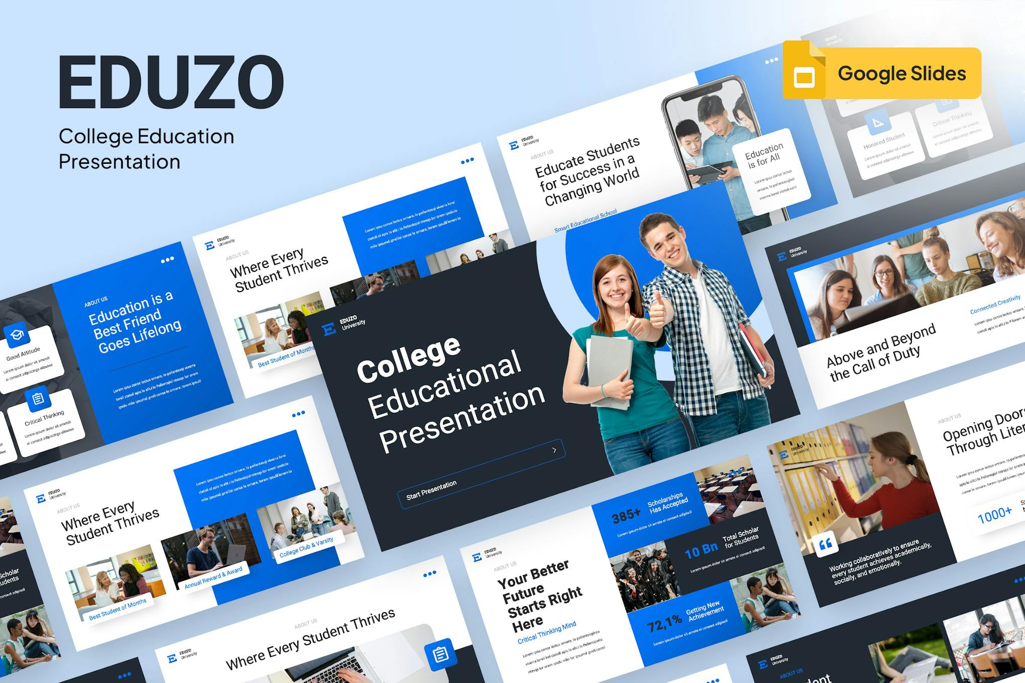 Eduzo - Education Google Slides Template