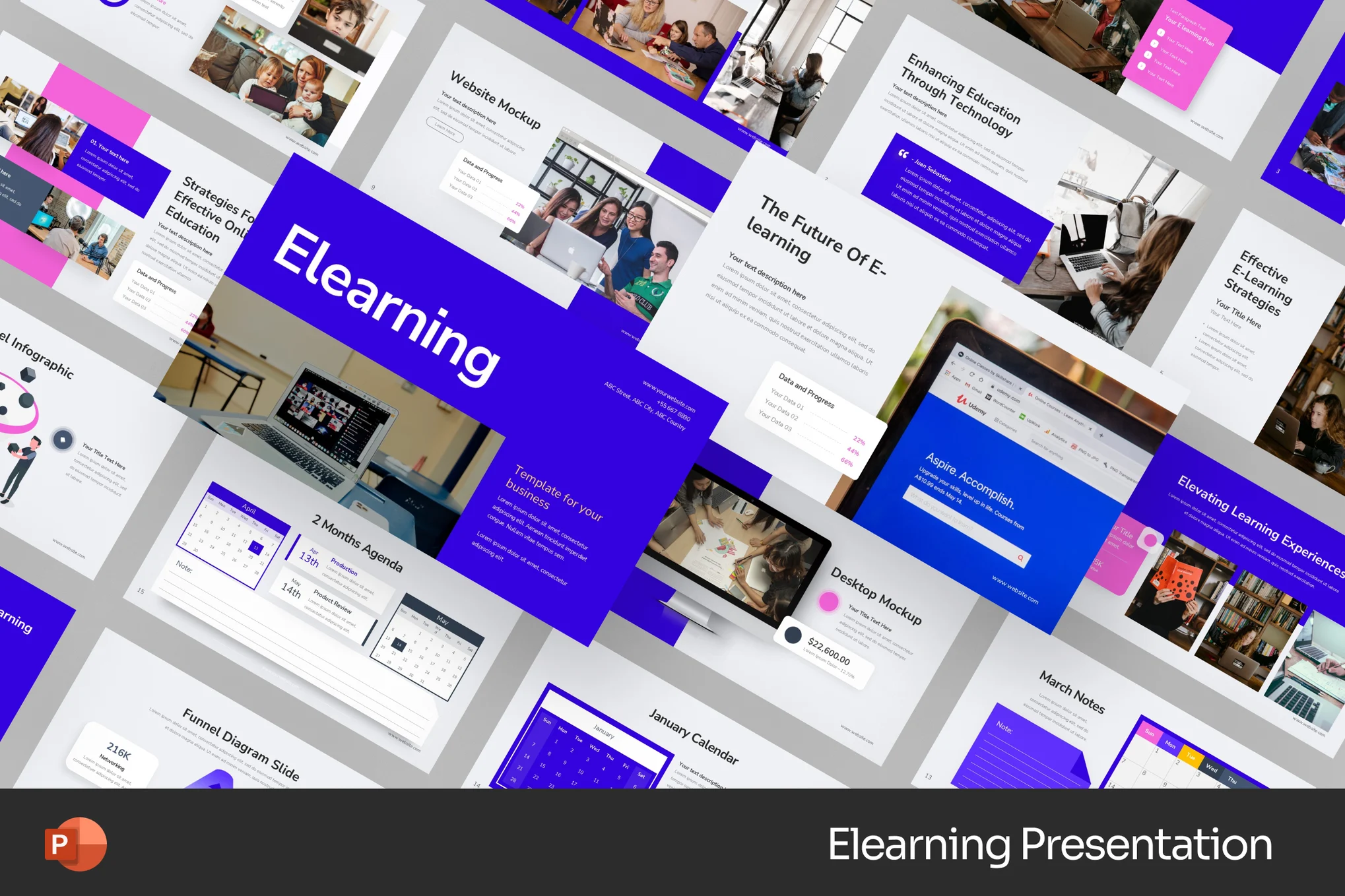 e-Learning College Powerpoint Template