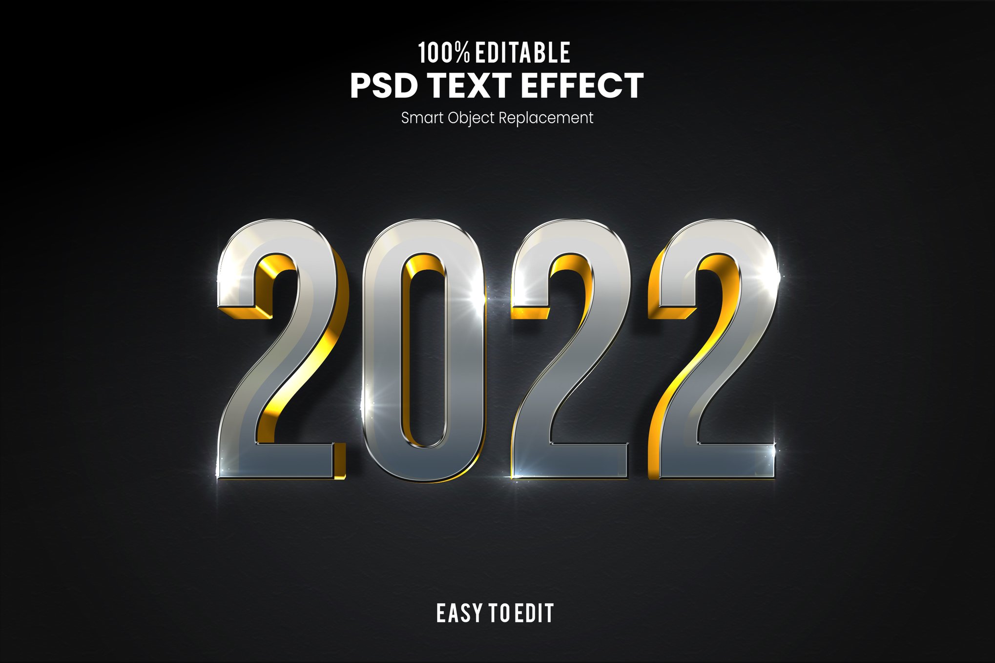 Elegant 3D Text Effect PSD