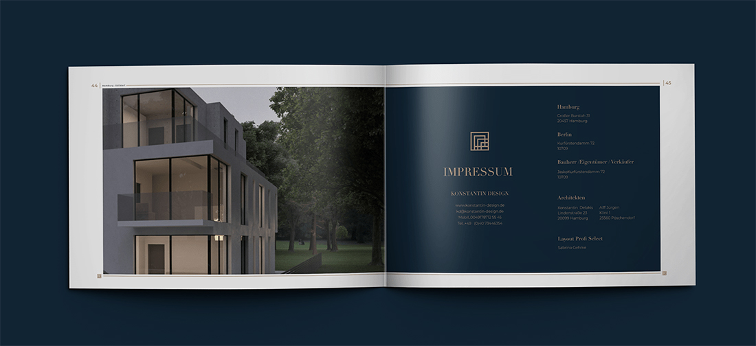 Elegant, modern and colored editorial brochure for EDLM