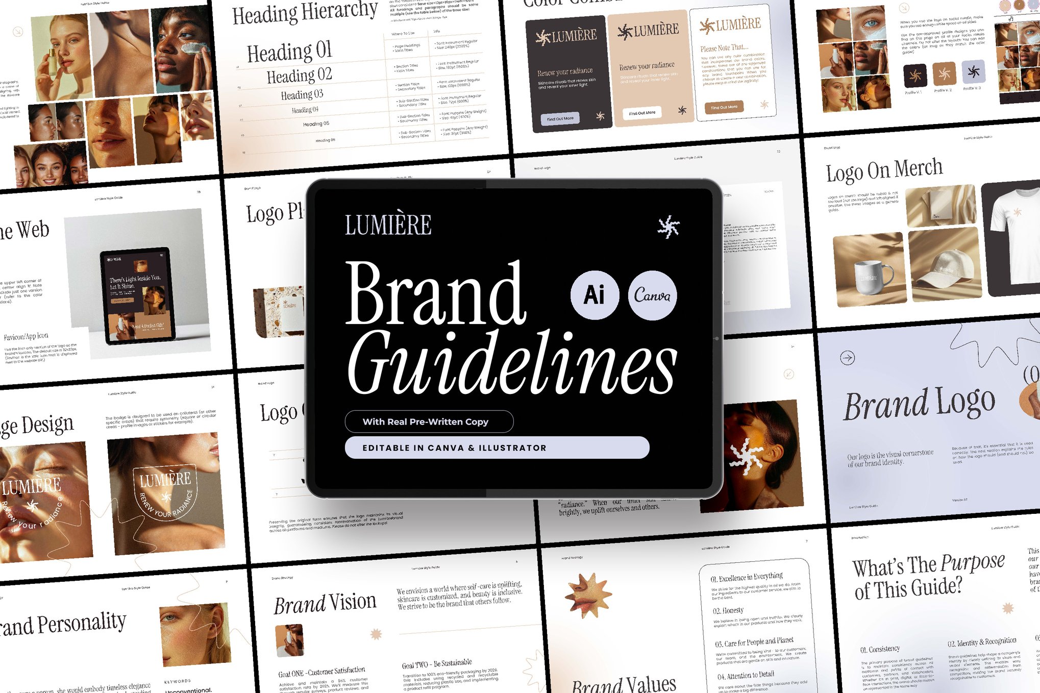 Elegant Luxury Brand Guidelines Canva Presentation