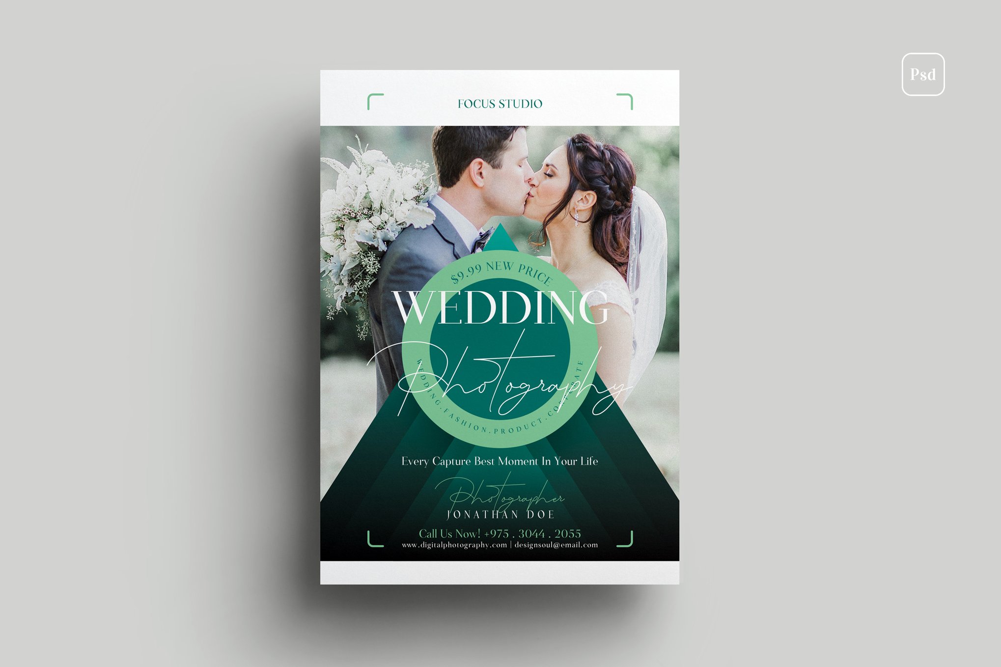 Elegant Wedding Photography Flyer Template