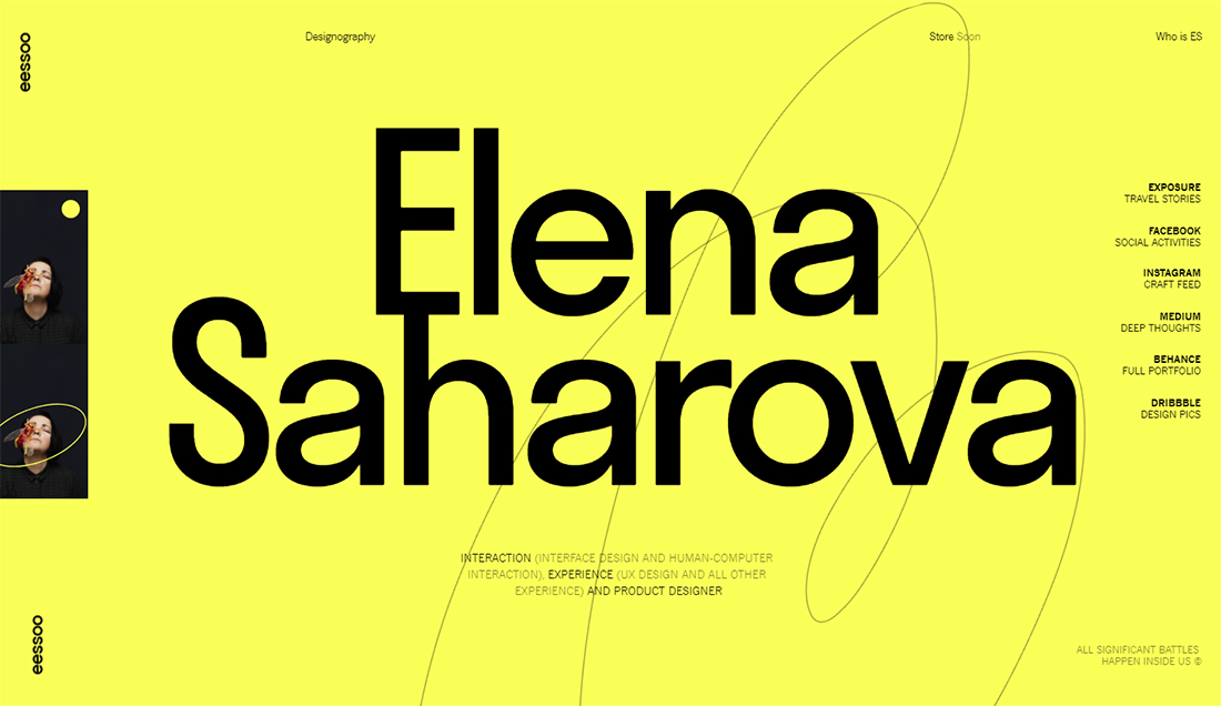 elena 30+ Inspiring Personal Portfolio Websites in 2021 design tips 