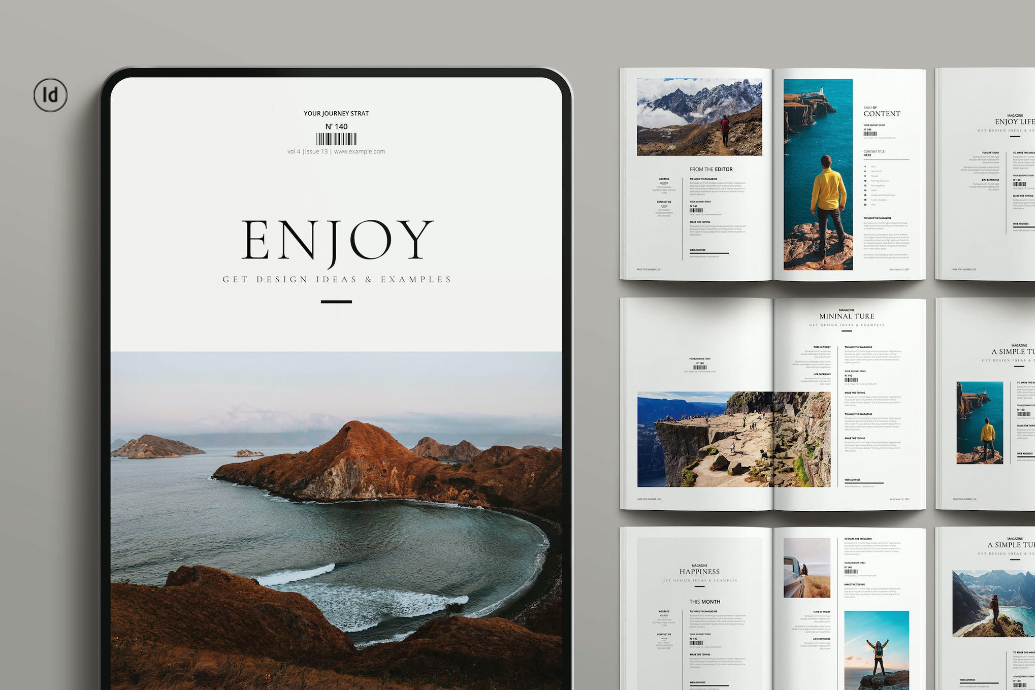 Enjoy Magazine Template for InDesign