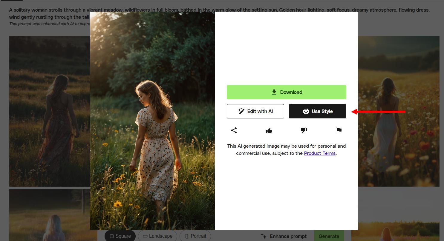 envato imagegen use style