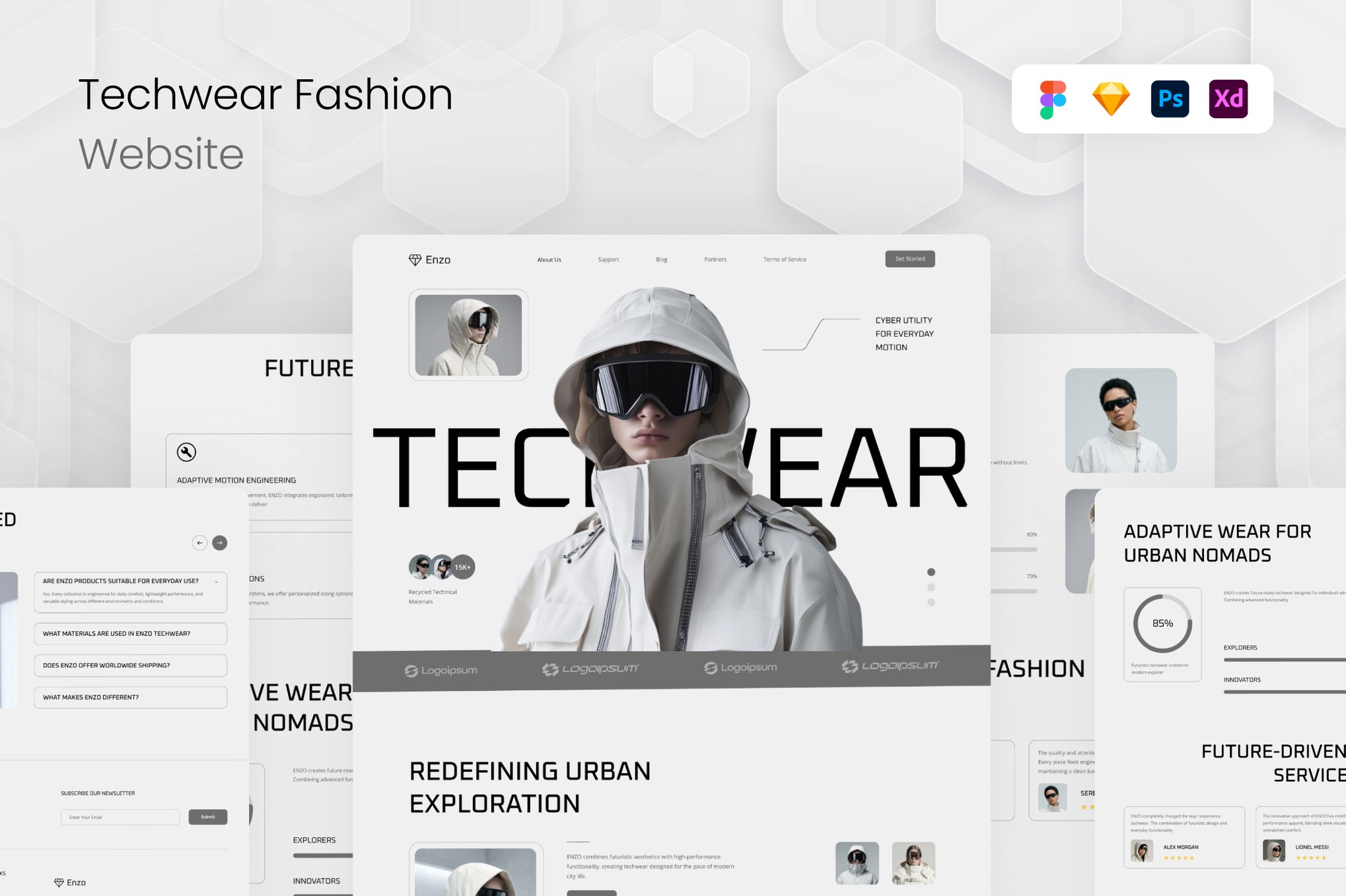 Enzo - Fashion Website Adobe XD Template