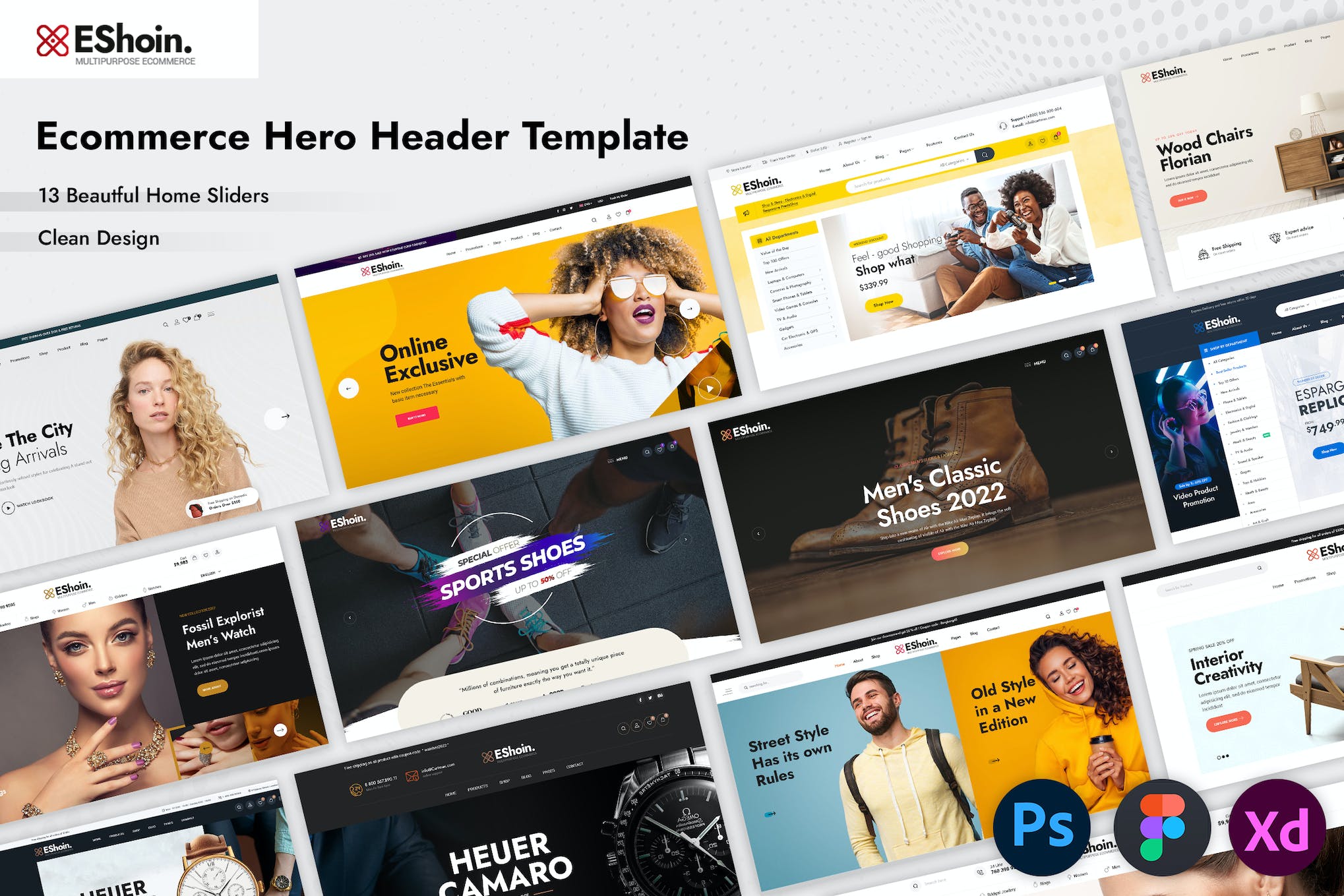 Eshoin - Ecommerce Hero Header Templates