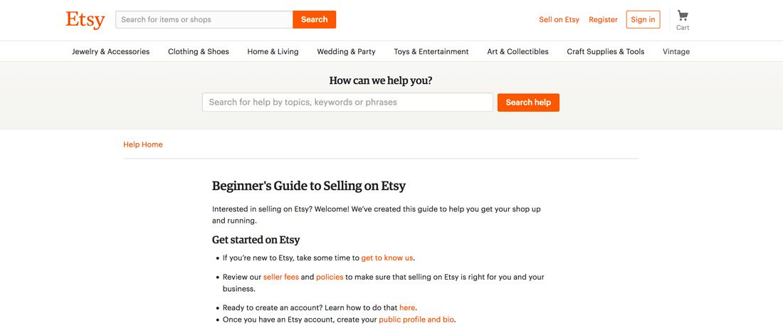 etsy-faq 8 Ideas for Creating Evergreen Website Content design tips 