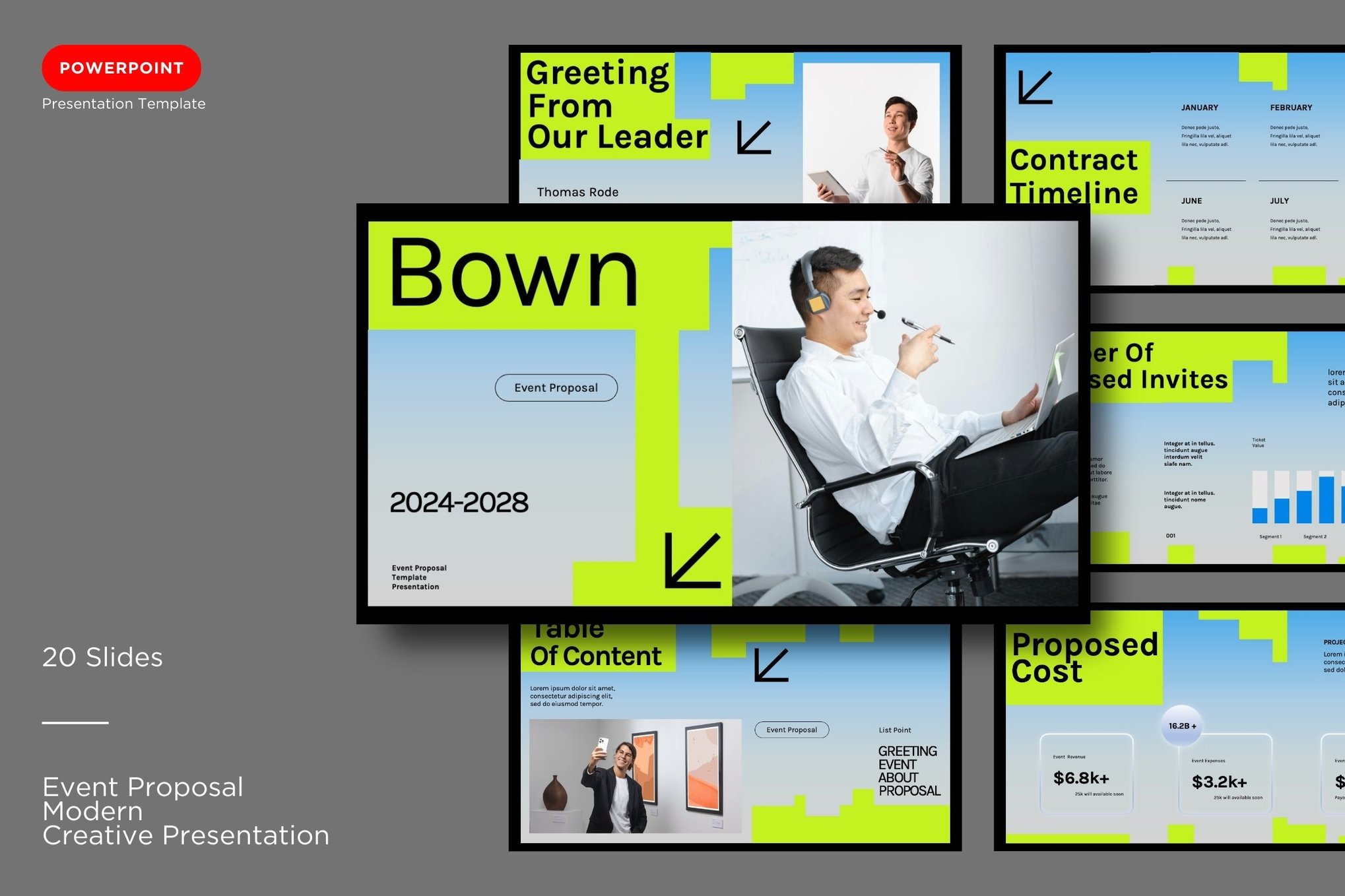 Event Portfolio Unique PowerPoint Template