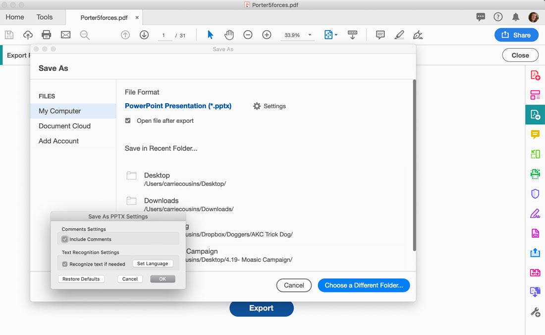 how to convert PDF to powerpoint