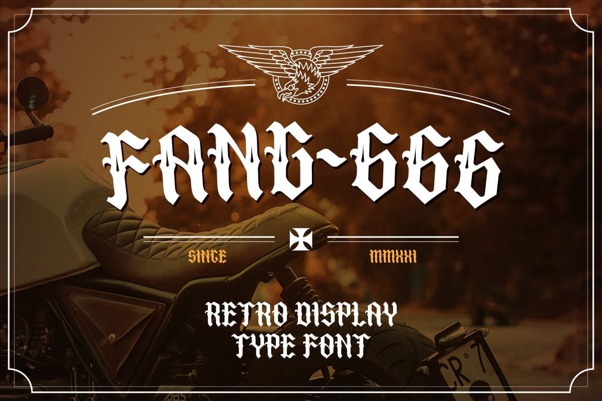 Fang-666 - Vintage Street Sign Font