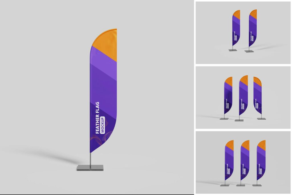 Feather Flag Mockup Templates | Design Shack