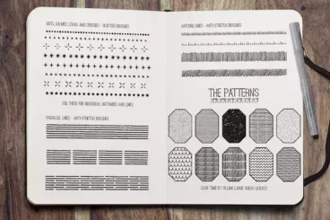 First alternate image for Fine Liner Brushes & Patterns for Illustrator