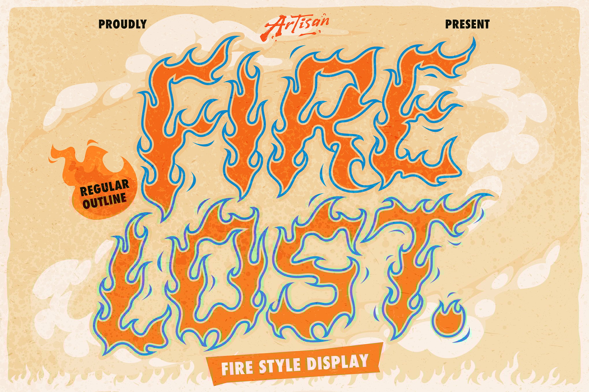 Firelost - Hot Fire Font