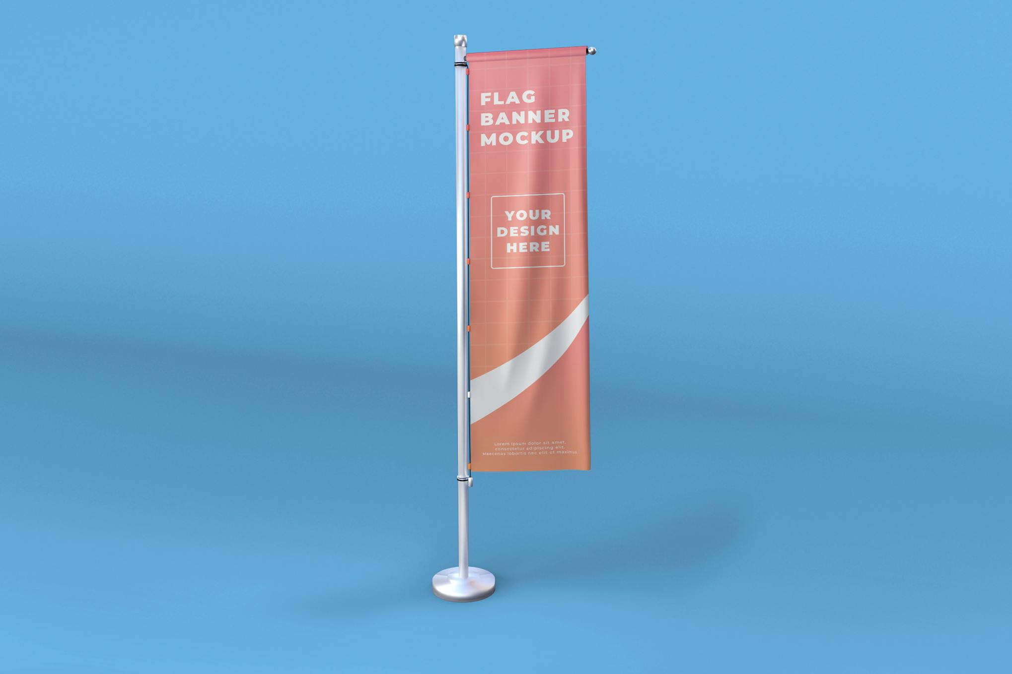 Flag Banner Mockup Template Design Shack