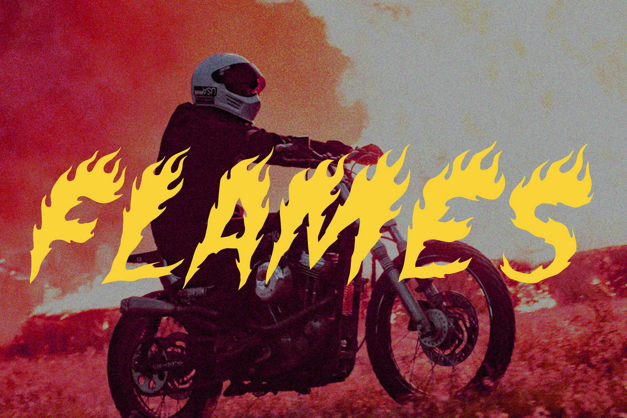 Flames - Fire Letters Font