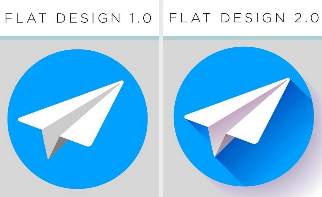 flat design 2 telegram logo