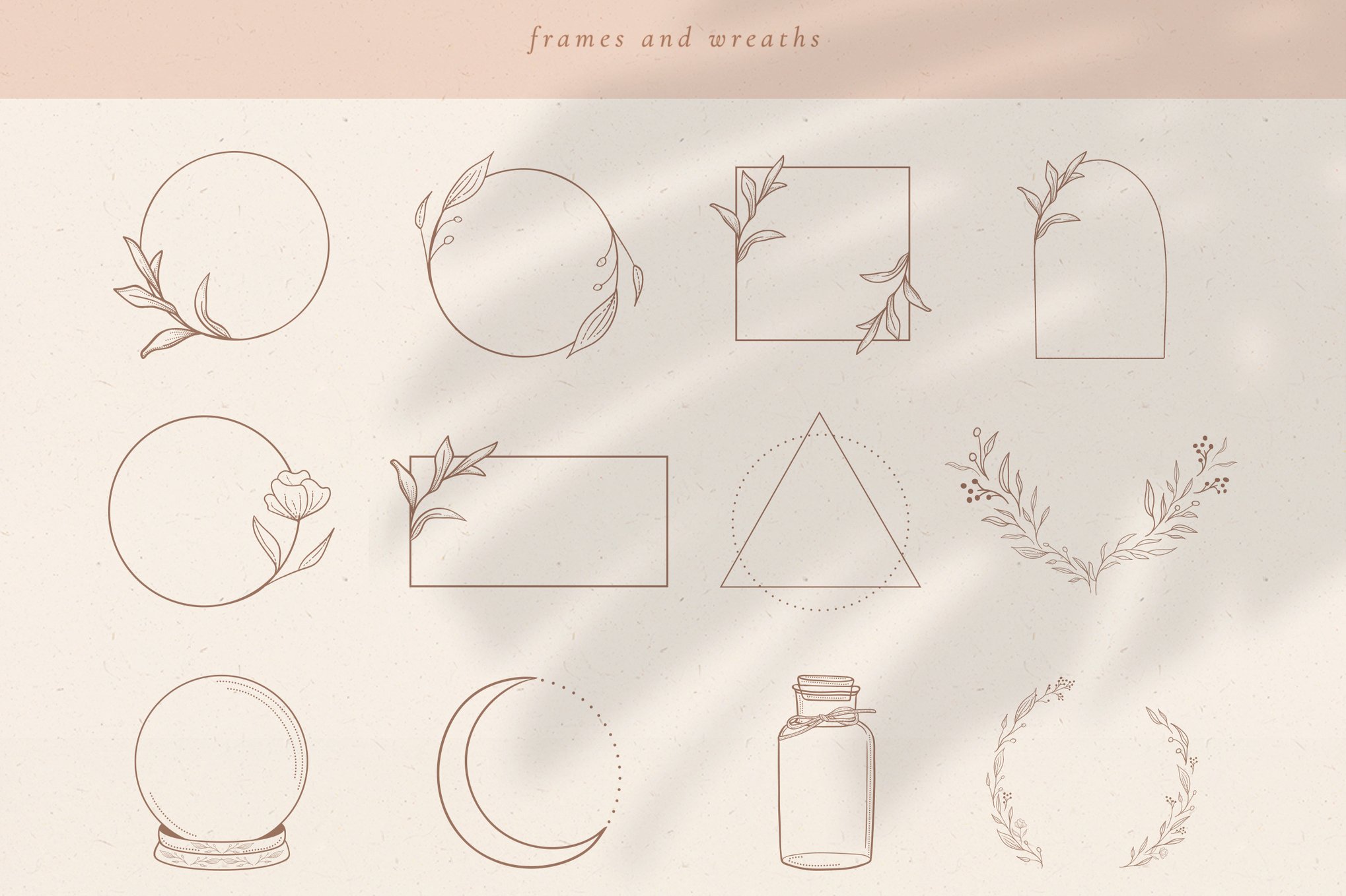 Floral Logo Elements, Frames and Borders